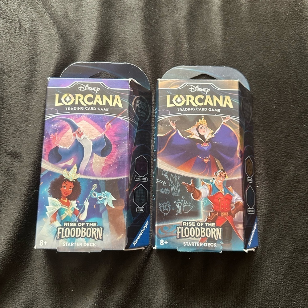 TWO PACK Disney Lorcana Trading Card Game: Rise of the Floodborn Starter Deck